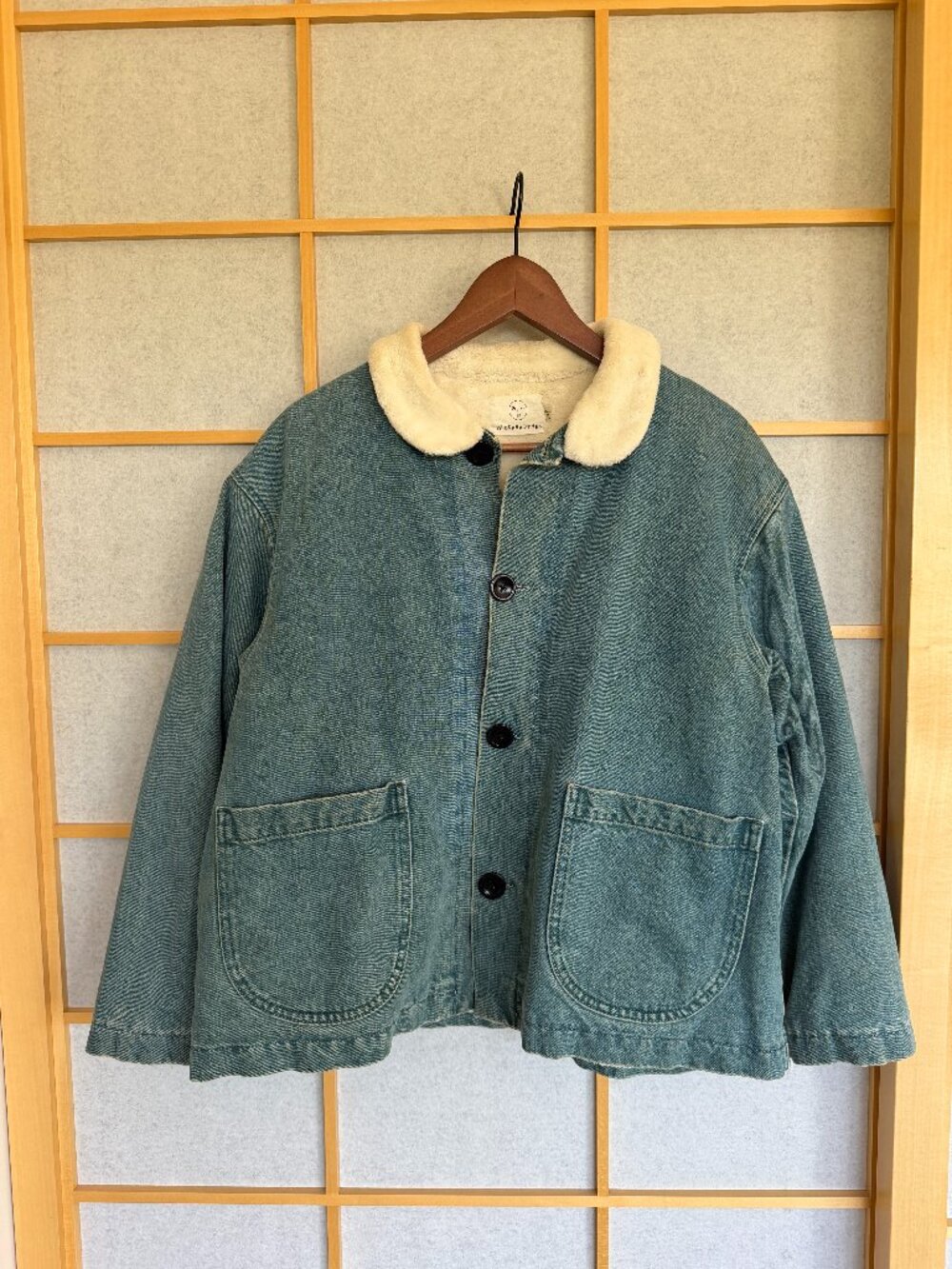 Olderbrother - Sherpa Coat - Long Chore - Denim - XXS